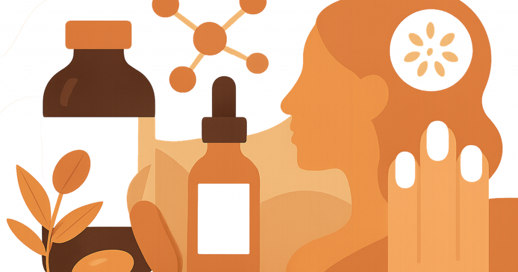 Illustration: bienfaits collagene marin peau cheveux ongles