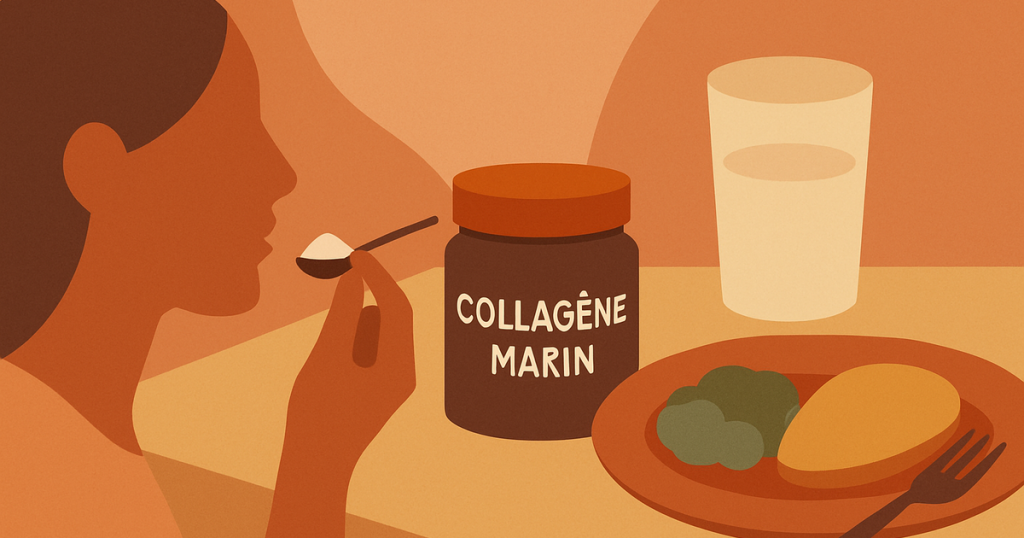 Illustration: collagène marin avant ou après repas
